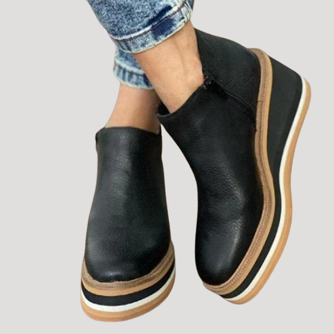 Stövletter dam med platå – boots med kilklack