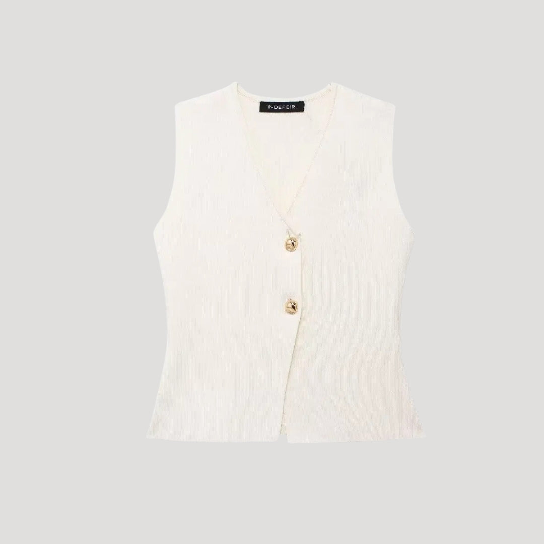 Matchande set dam – väst med plisserad kjol