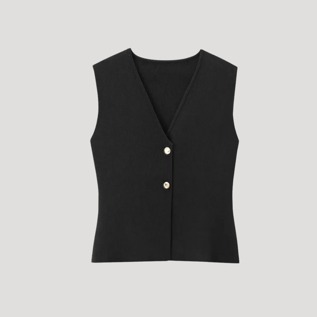 Matchande set dam – väst med plisserad kjol