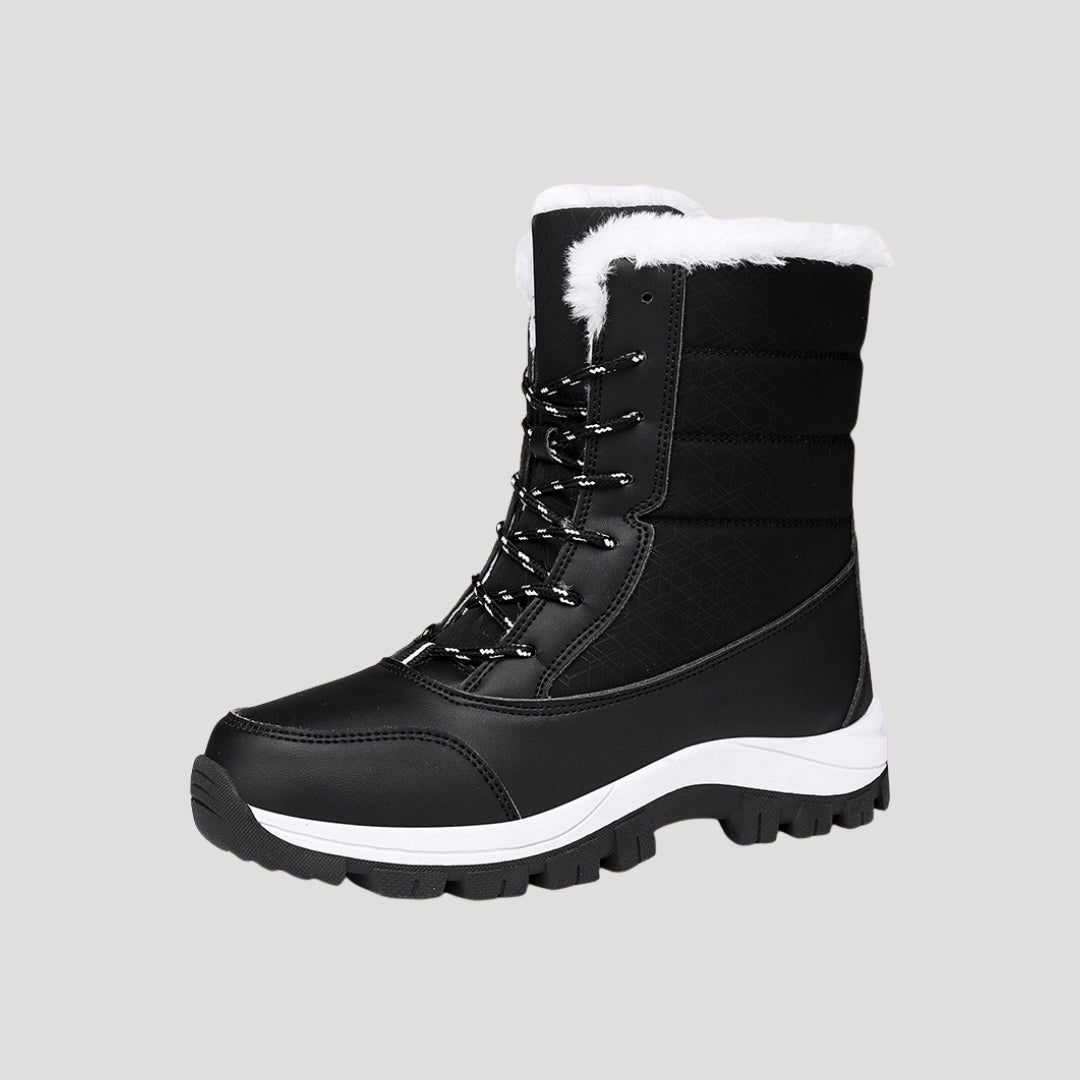 Dam Fodrade Vinterstövlar med Snörning och Vattentätt Yttre 10