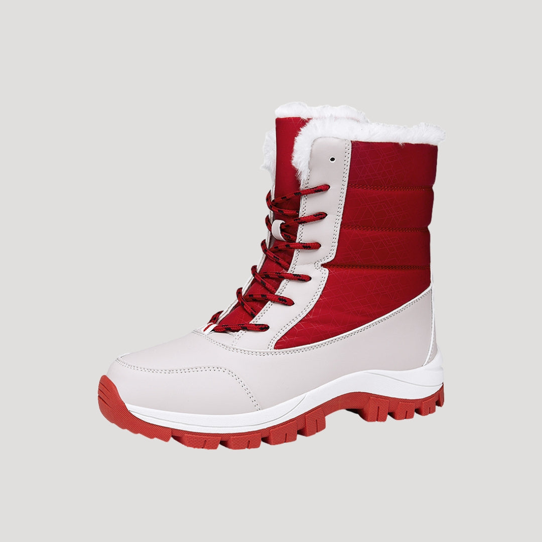 Dam Fodrade Vinterstövlar med Snörning och Vattentätt Yttre 8