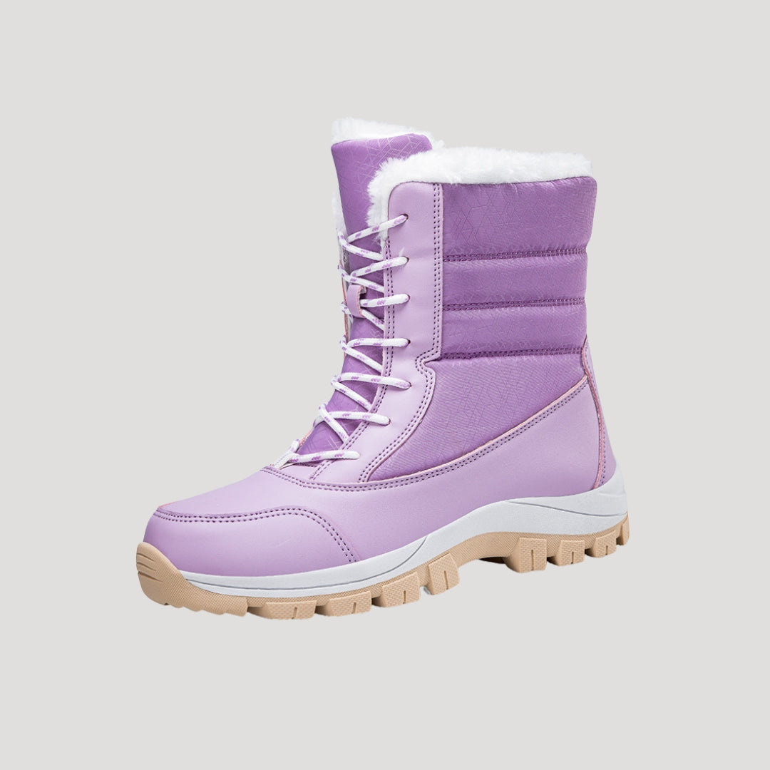 Dam Fodrade Vinterstövlar med Snörning och Vattentätt Yttre 9