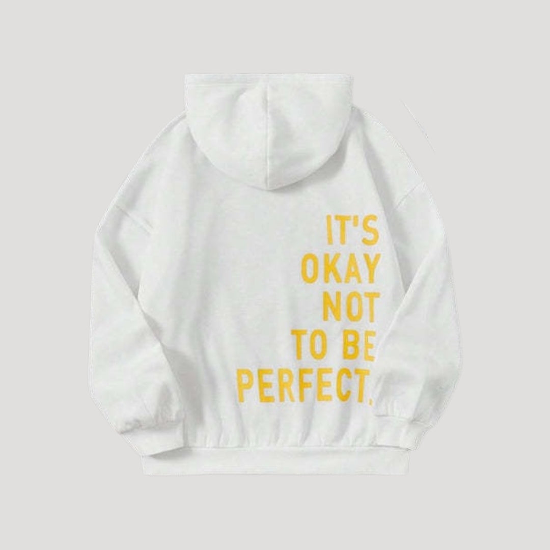 Dam fleece hoodie överdimensionerad med tryck för vinter 7