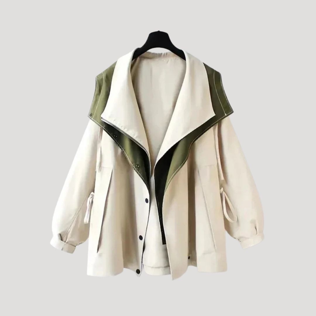 Dam överdimensionerad lång vinterkappa i ull för kalla dagar 4