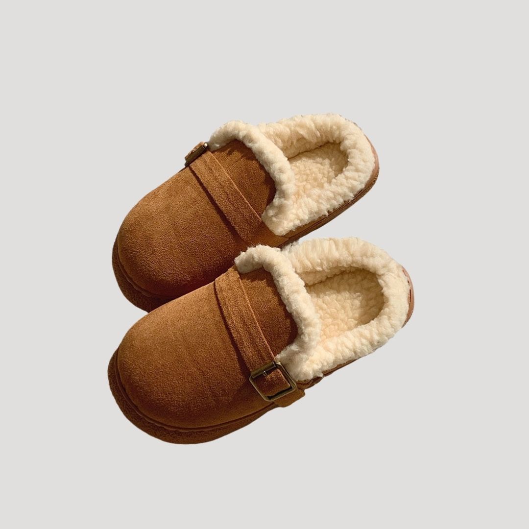 Dam varma damtofflor i fleece för inomhusbruk 2