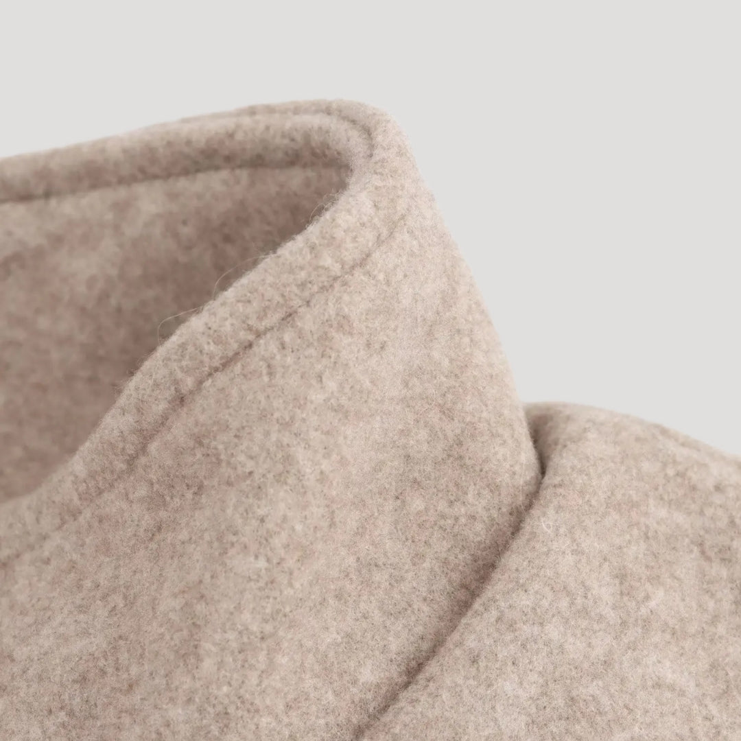 Dam vinterjacka i ull med dragkedja och hög hals 2