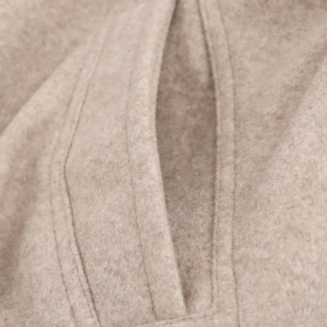 Dam vinterjacka i ull med dragkedja och hög hals 4