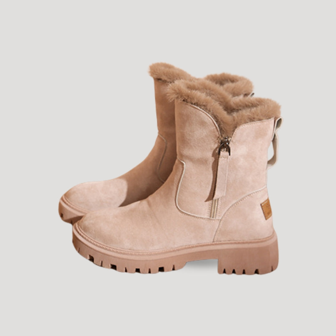 Vinter ankle boots i svart med fodring för kallt väder. 3