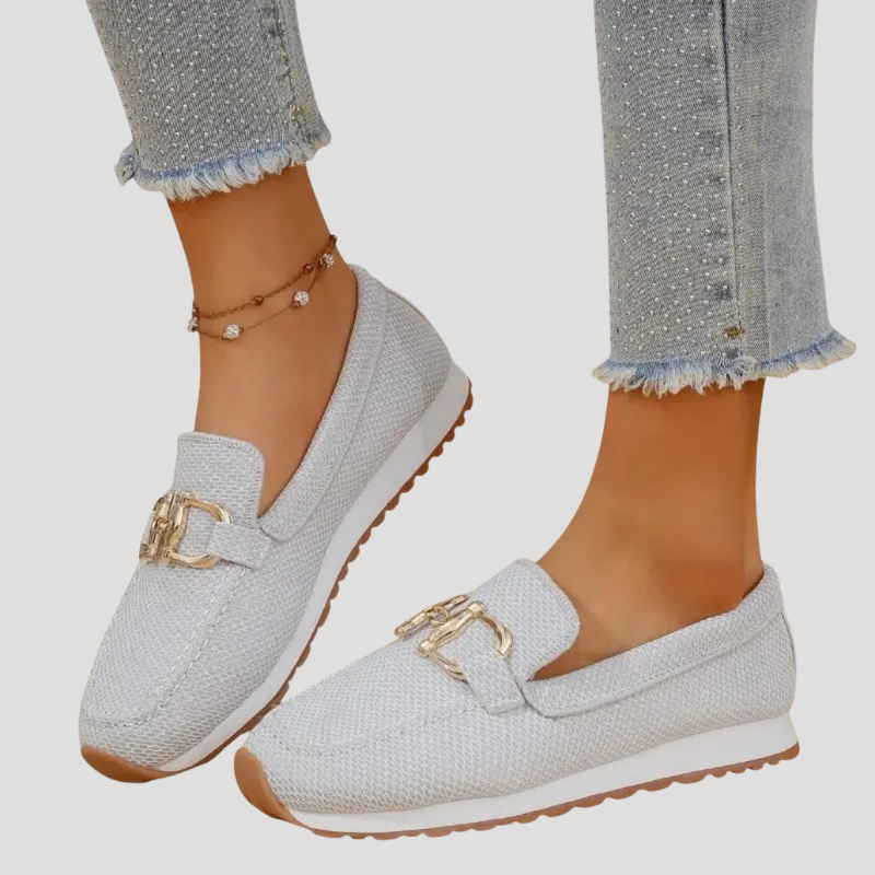 Dam Ortopediska Skor Slip On Med Spänndetalj