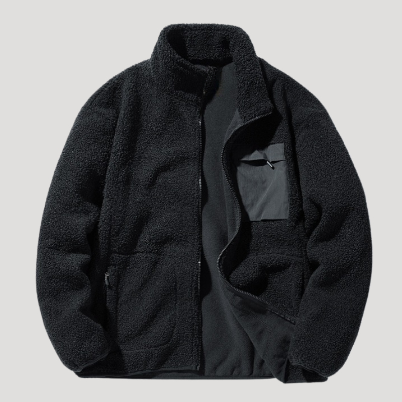 Herr Fleecejacka Polarfleece Utomhus Cardigan Med Dragkedja