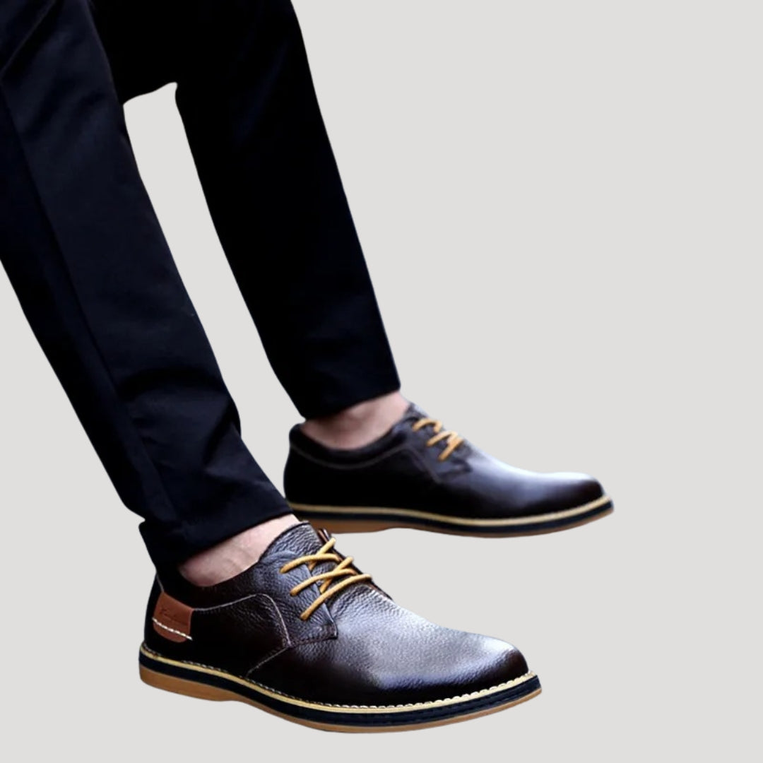 Herr läderskor med snörning för vardagsbruk