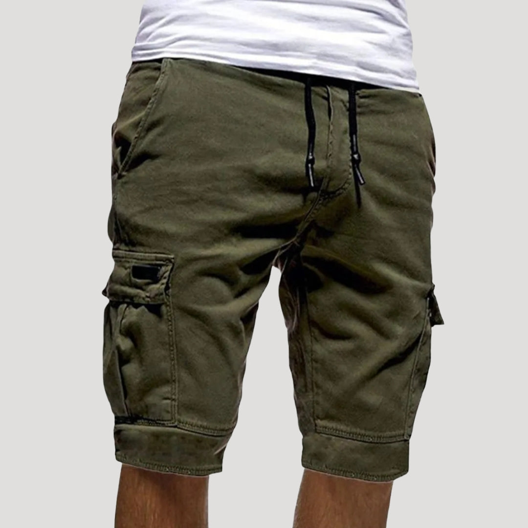 Herr cargo shorts med fickor avslappnad vardagsstil