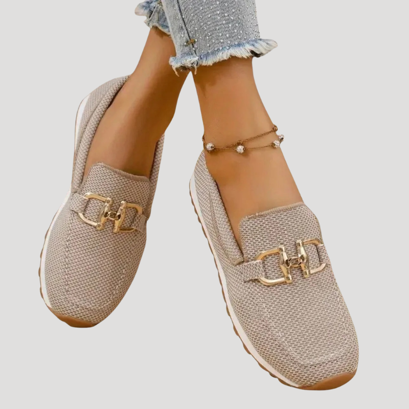 Dam Ortopediska Skor Slip On Med Spänndetalj