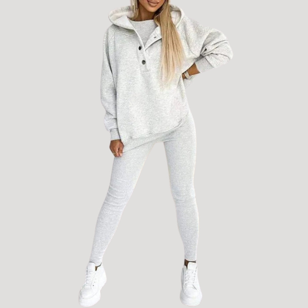 Dam mjukisset tvådelat hoodie och leggings