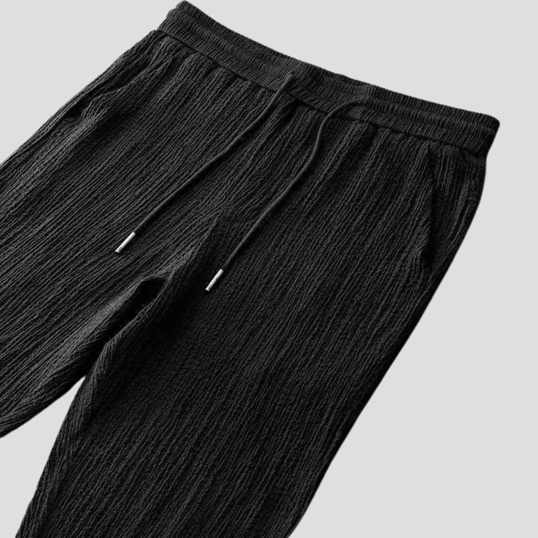Herr kortärmat tvådelat set med skjorta och byxor shorts