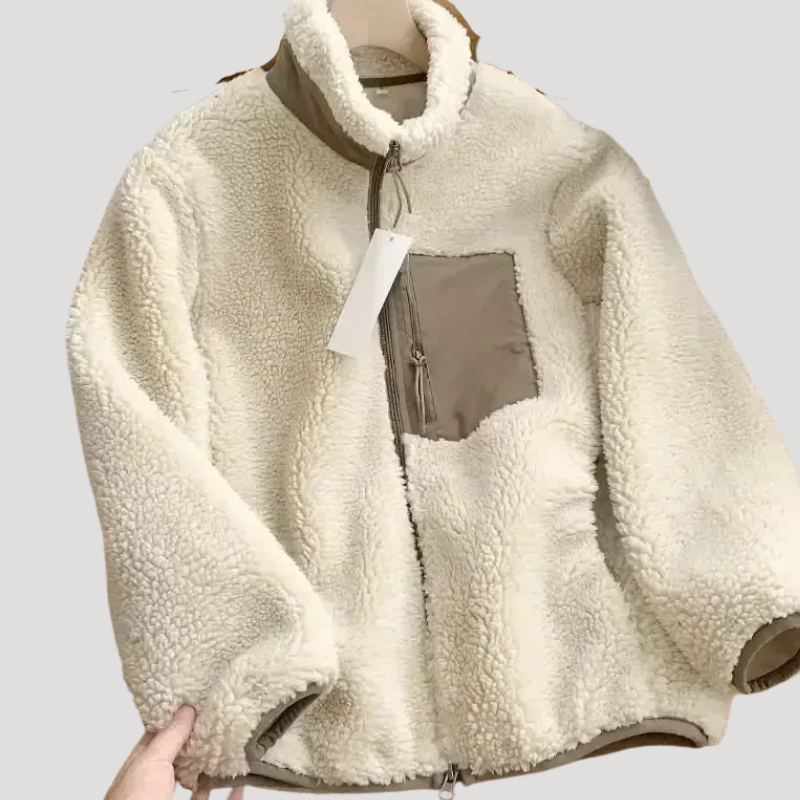 Damjacka Teddyfleece Med Dragkedja Ståkrage Långärmad Tröja