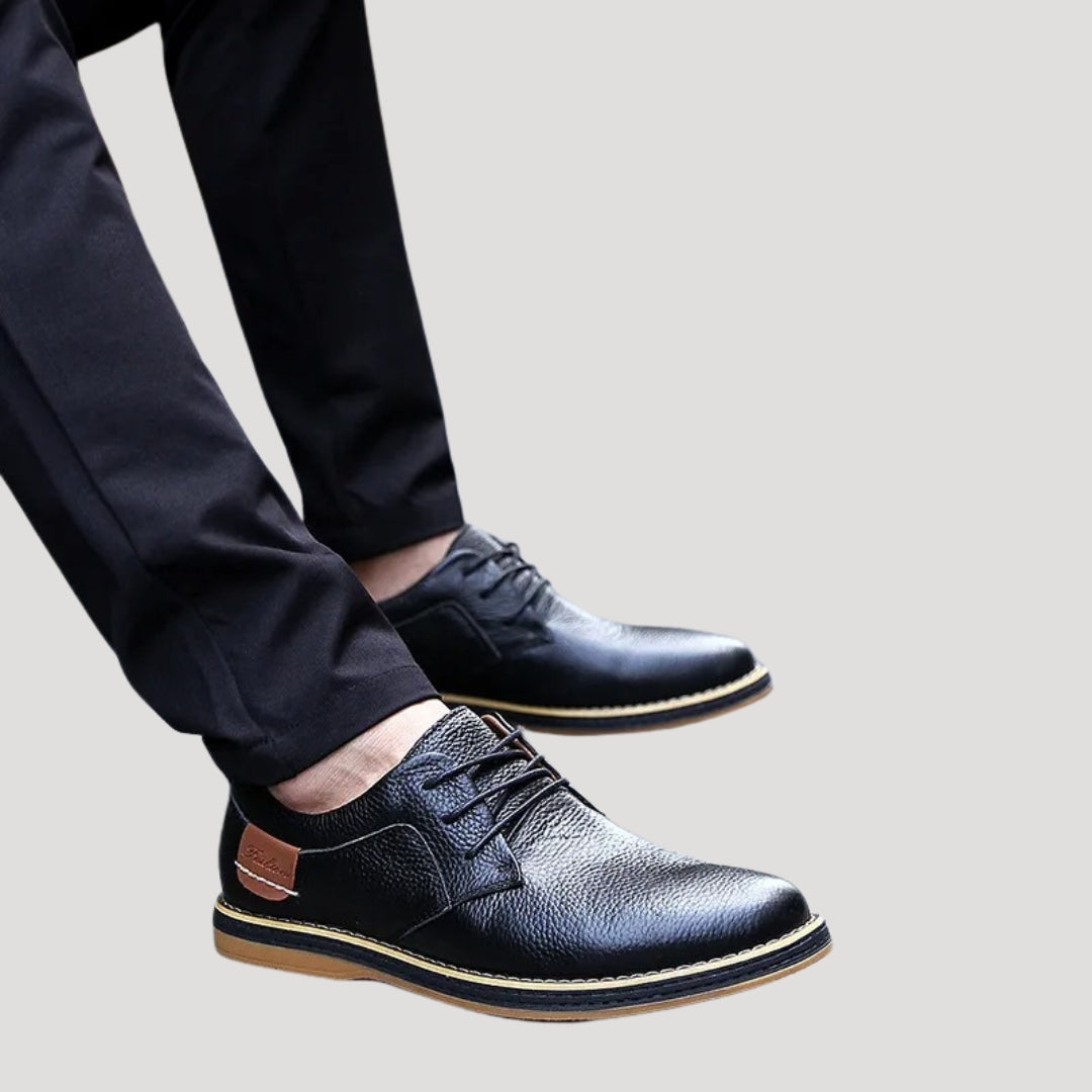 Herr läderskor med snörning för vardagsbruk