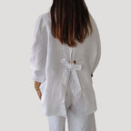 Dam linneskjorta långärmad skjorta dam