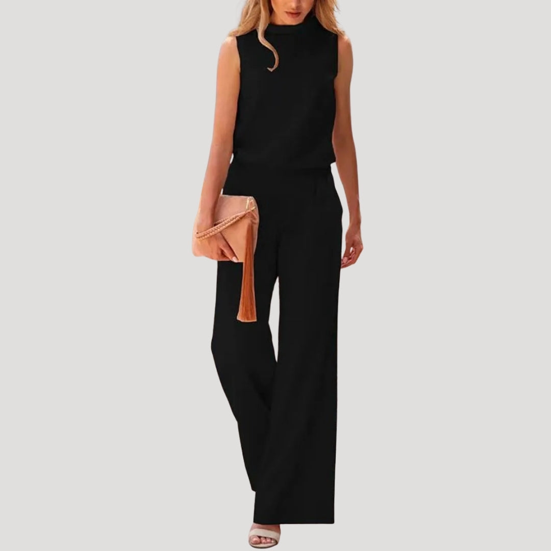 Dam matchande set byxor och topp ärmlöst