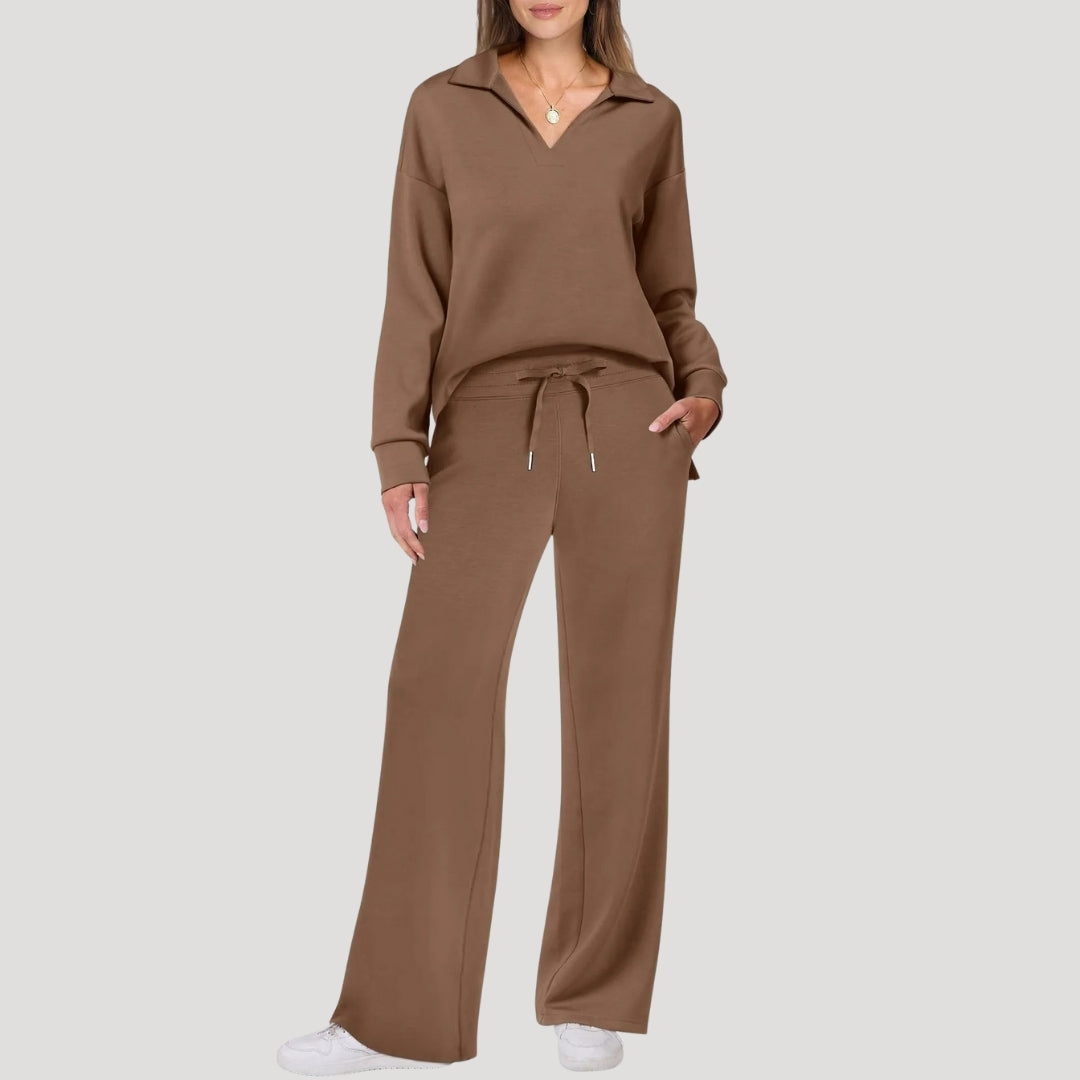 Dam mjukis set med tröja och byxor