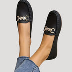 Dam loafers ballerina skor i slät design