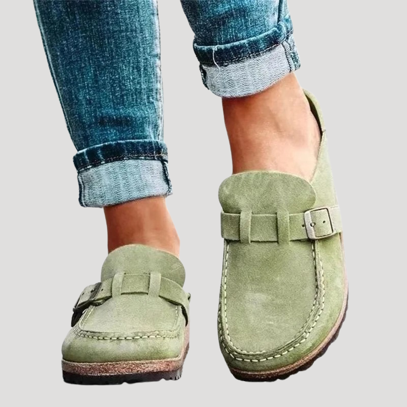 Dam Loafers Ortopediska Skor Med Spänne
