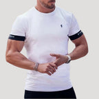 Herr slim fit t shirt i kortärmad design