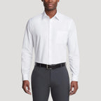 Herr skjorta med murarkrage slim fit långärmad klassisk