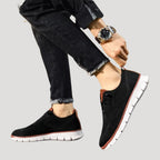 Herr sneakers stickad ovandel med flexibel sula skor