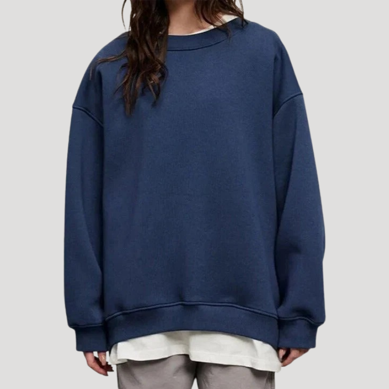 Dam Oversized Sweatshirt Rundhalsad Långärmad