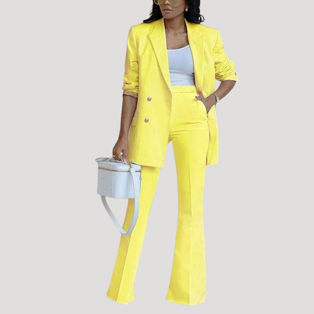 Dam kostym set med kavaj och byxor