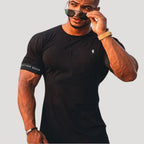 Herr slim fit t shirt i kortärmad design