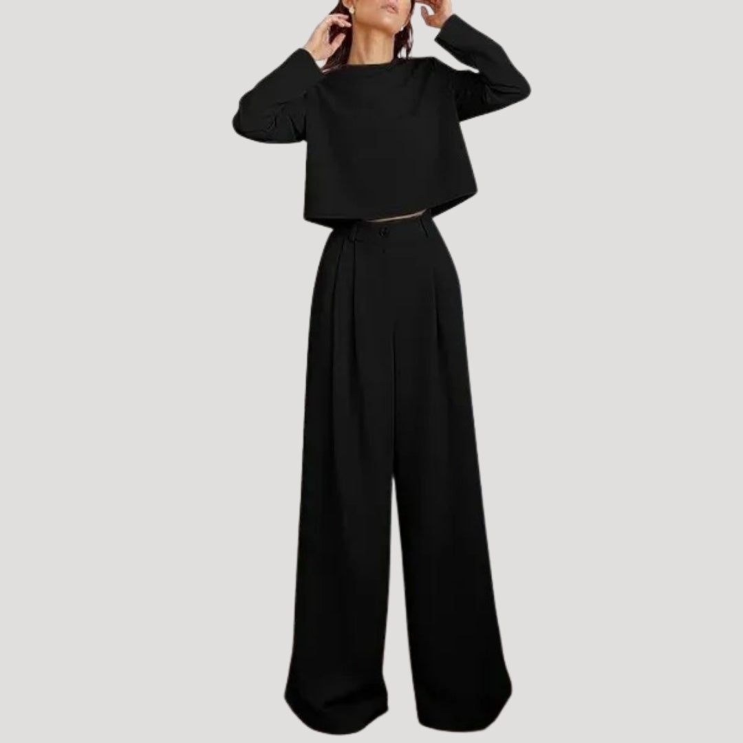 Dam matchande tvådelat set byxor och topp