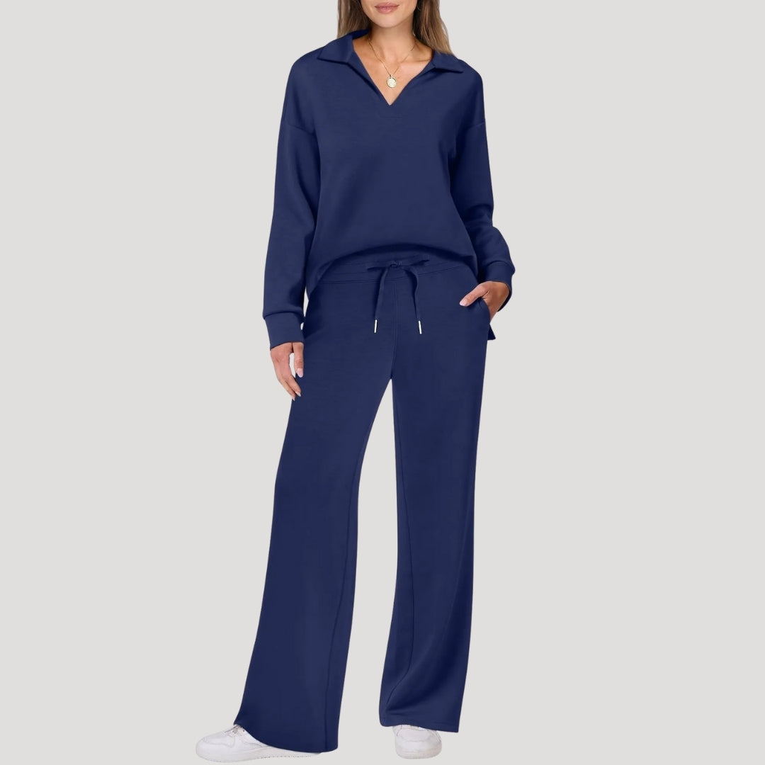 Dam mjukis set med tröja och byxor