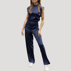 Dam jumpsuit vida ben ärmlös design elegant stil modern