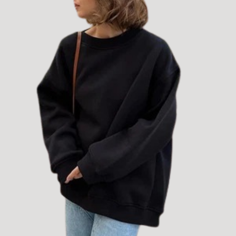 Dam Oversized Sweatshirt Rundhalsad Långärmad
