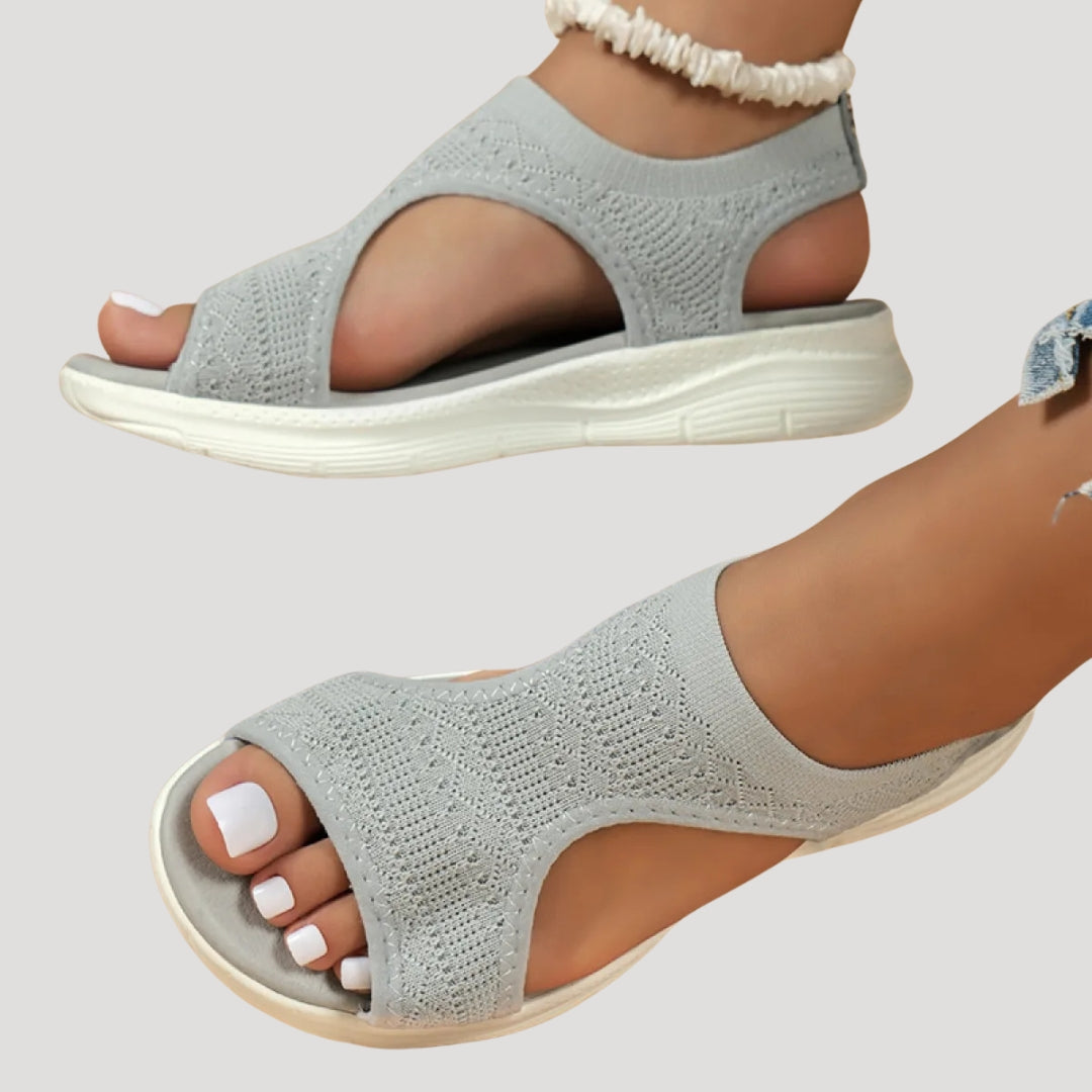 Dam slip in sandaler med öppen tå