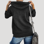 Dam Dragkedjehoodie Oversized Långärmad Avslappnad