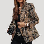 Dam tweed kavaj figursydd passform elegant stilren design