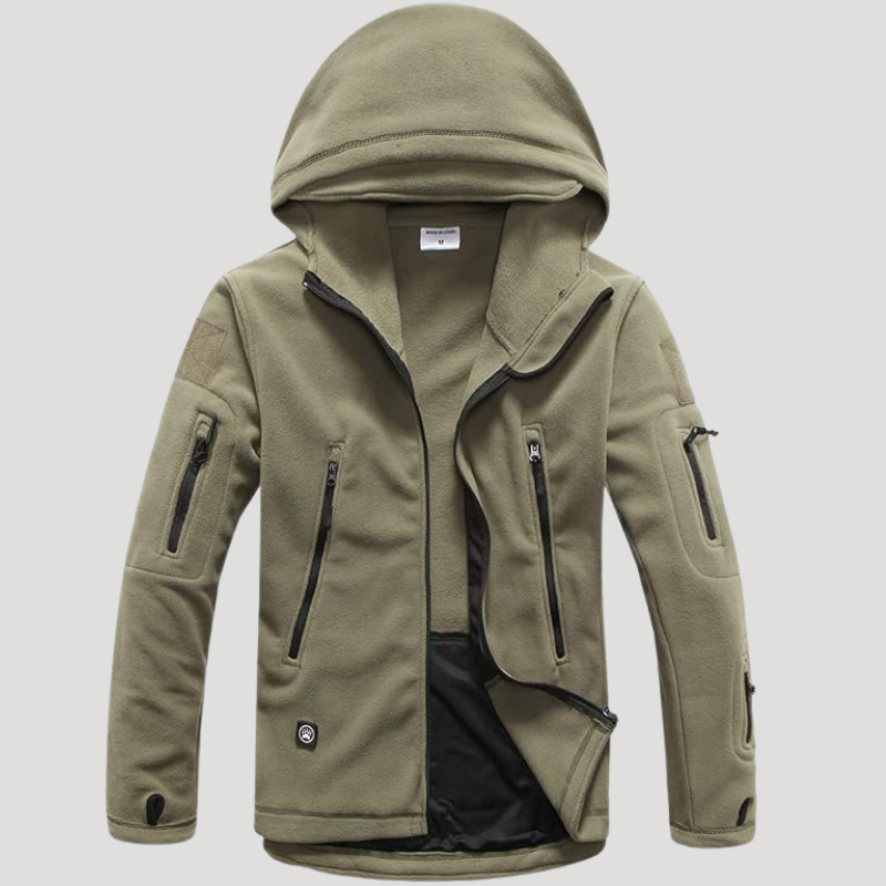 Herr Militärjacka Tactical Fleecefodrad Termisk Outdoor Vinterjacka