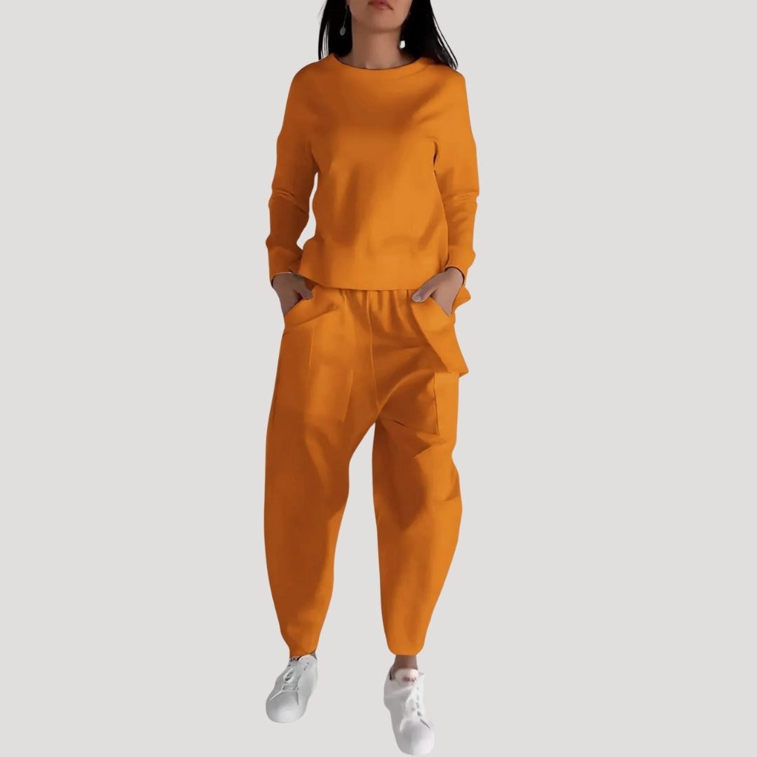 Dam matchande mjukis set med tröja och byxor