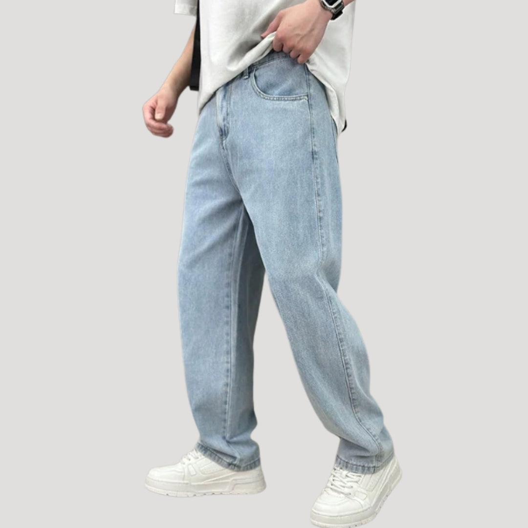 Herr baggy jeans rak modell med lös passform