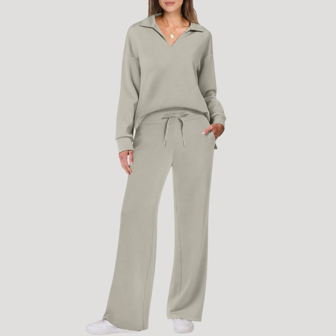 Dam mjukis set med tröja och byxor