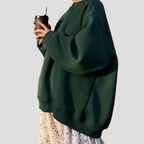 Dam Oversized Sweatshirt Rundhalsad Långärmad