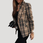Dam tweed kavaj figursydd passform elegant stilren design