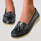 Dam Ortopediska Loafers Med Mjuk Sula Tassel