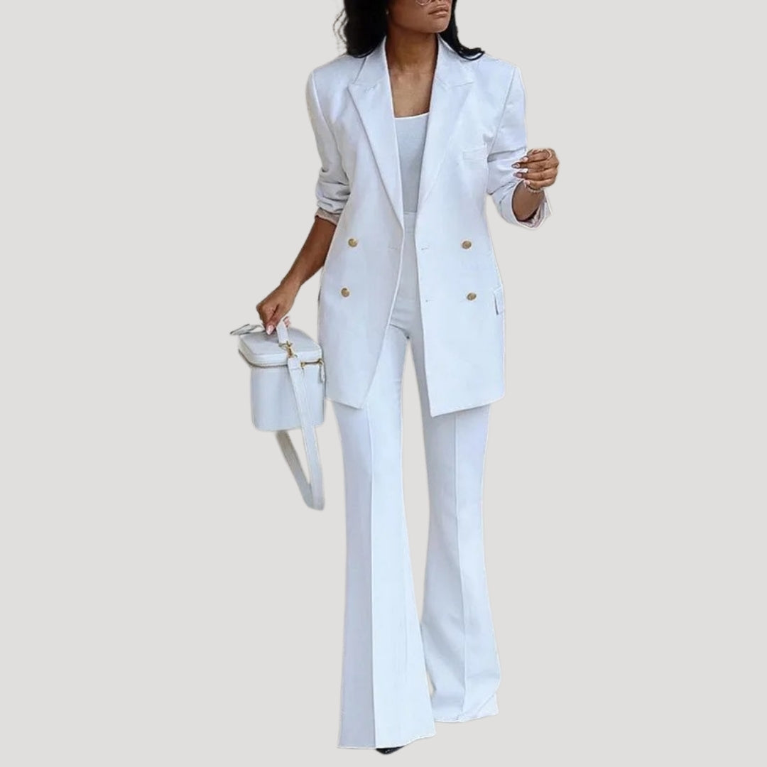 Dam kostym set med kavaj och byxor