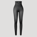 Dam Jeggings Denim Hög Midja Stretchig Passform