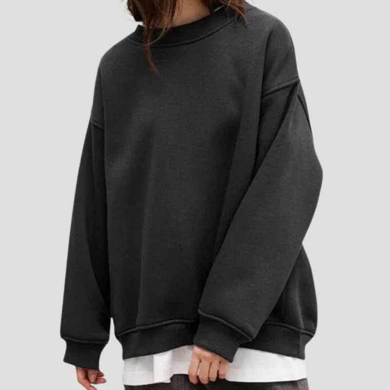 Dam Oversized Sweatshirt Rundhalsad Långärmad