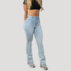 Dam Högmidjade Bootcut Jeans Stretch Denimjeans